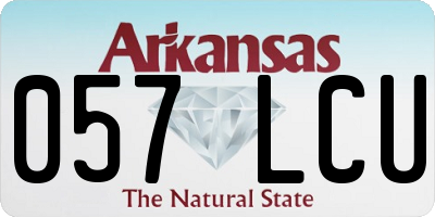 AR license plate 057LCU