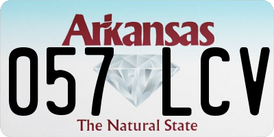 AR license plate 057LCV