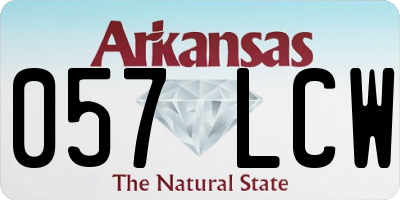 AR license plate 057LCW