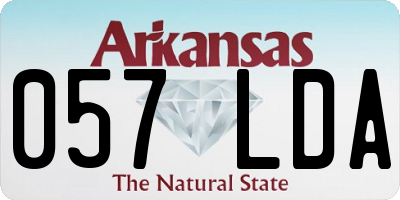 AR license plate 057LDA