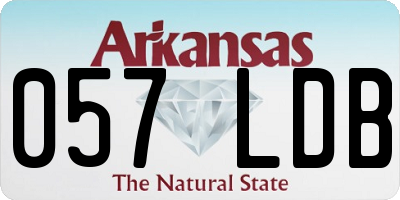 AR license plate 057LDB