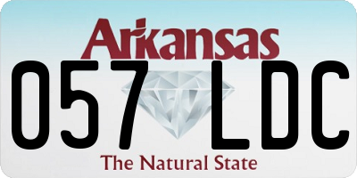 AR license plate 057LDC