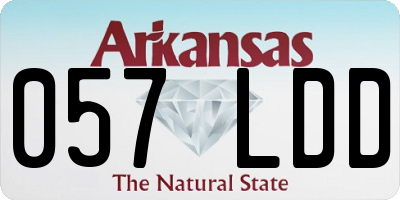 AR license plate 057LDD
