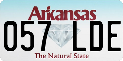 AR license plate 057LDE
