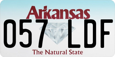 AR license plate 057LDF