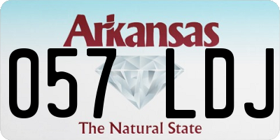 AR license plate 057LDJ