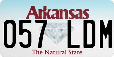 AR license plate 057LDM