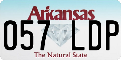 AR license plate 057LDP