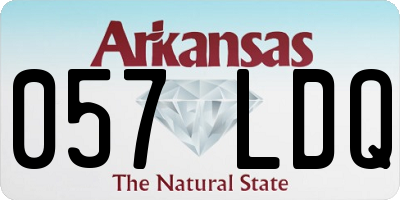 AR license plate 057LDQ