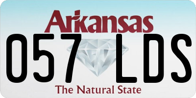 AR license plate 057LDS
