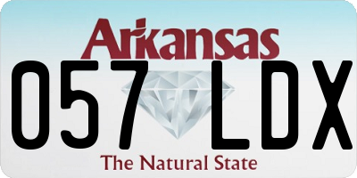 AR license plate 057LDX