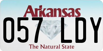 AR license plate 057LDY