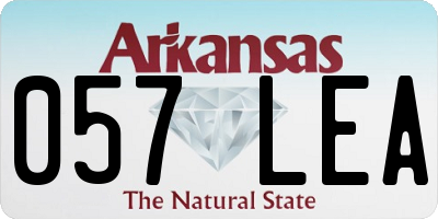 AR license plate 057LEA