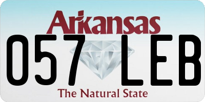 AR license plate 057LEB