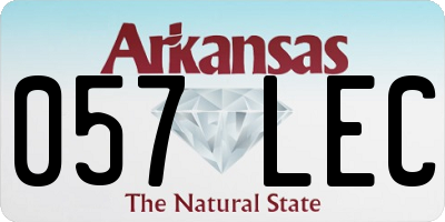 AR license plate 057LEC