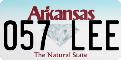 AR license plate 057LEE