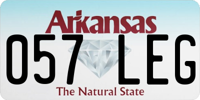 AR license plate 057LEG