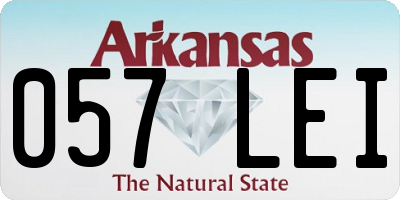 AR license plate 057LEI
