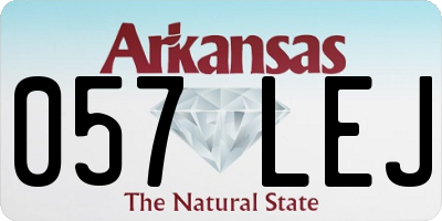 AR license plate 057LEJ