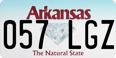 AR license plate 057LGZ