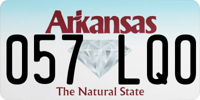 AR license plate 057LQO