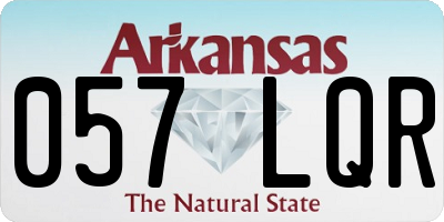 AR license plate 057LQR