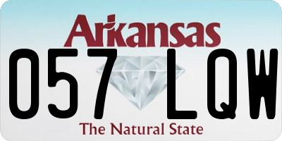AR license plate 057LQW