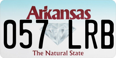 AR license plate 057LRB