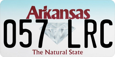 AR license plate 057LRC