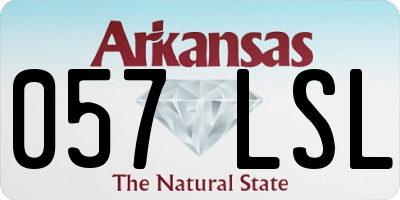 AR license plate 057LSL