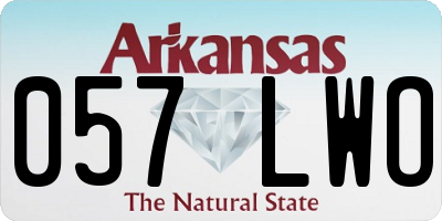 AR license plate 057LWO