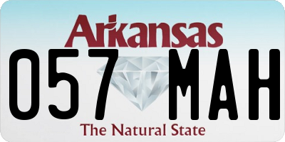 AR license plate 057MAH