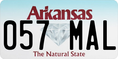 AR license plate 057MAL