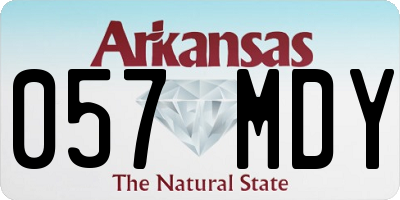 AR license plate 057MDY