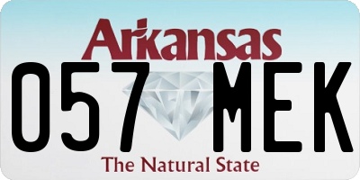 AR license plate 057MEK