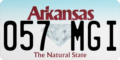 AR license plate 057MGI