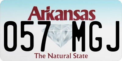 AR license plate 057MGJ