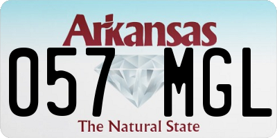 AR license plate 057MGL