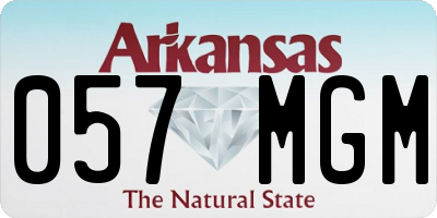 AR license plate 057MGM