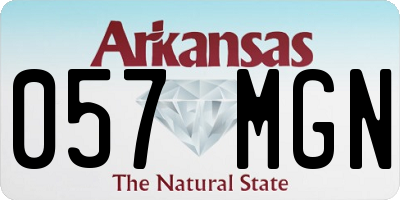 AR license plate 057MGN