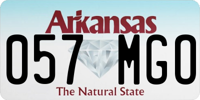 AR license plate 057MGO