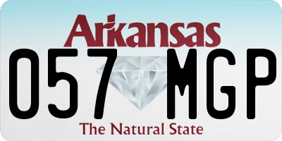 AR license plate 057MGP