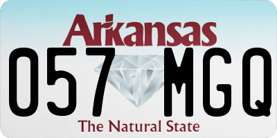 AR license plate 057MGQ