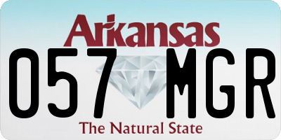 AR license plate 057MGR
