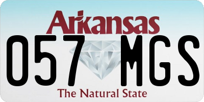 AR license plate 057MGS