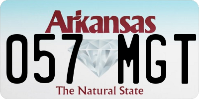 AR license plate 057MGT