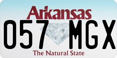 AR license plate 057MGX