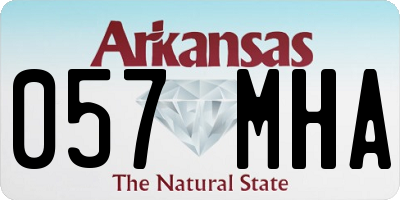 AR license plate 057MHA