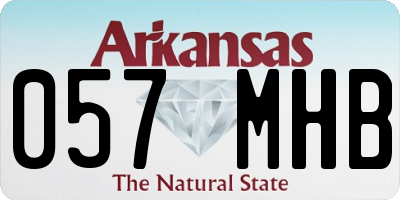 AR license plate 057MHB