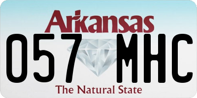 AR license plate 057MHC